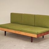 Jitona Sobeslav 1970s Green Fabric Folding Sofa