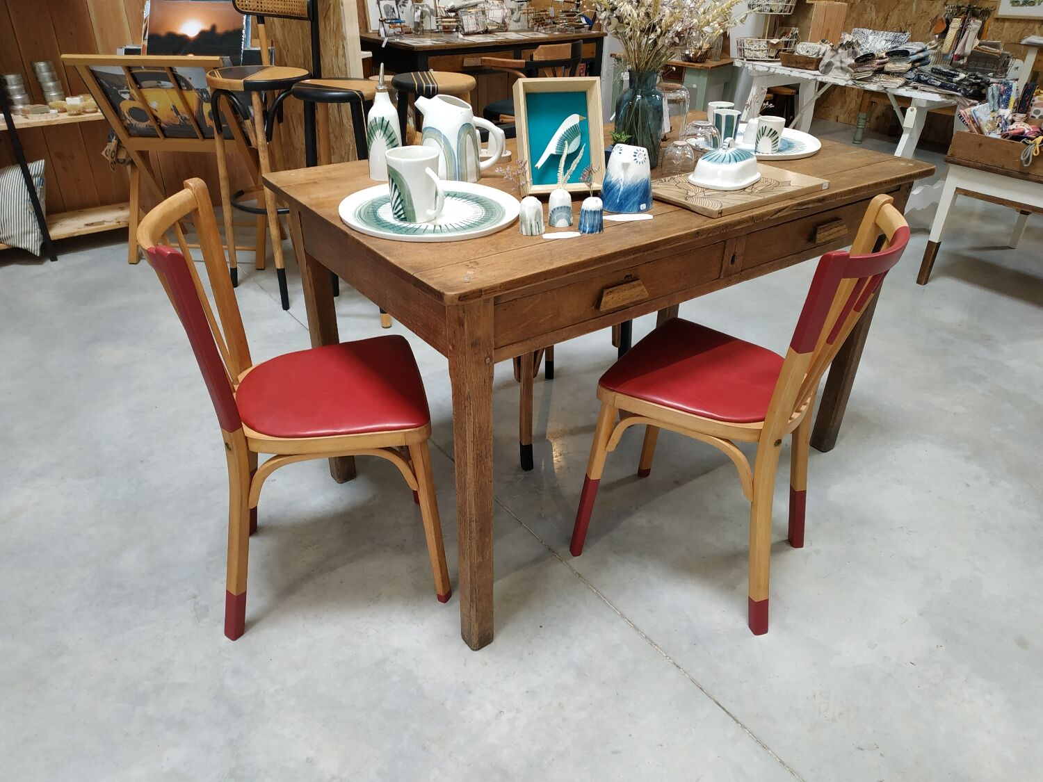 Pair of Baumann bistro chair n°12