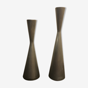 Pair of candlesticks, metal