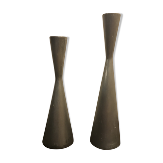 Pair of candlesticks, metal