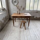 1950s walnut bistro farmhouse table
