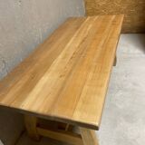 Solid elm wood farmhouse table