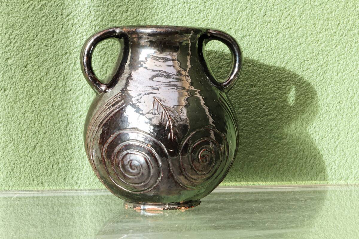 Glazed terracotta vase, 1950s