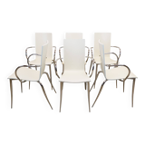 Set of 6 Philippe Starck Olly Tango chairs