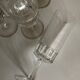 Product BHV Set of 9 crystal flutes sounding with short flat sides 1960