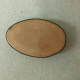 Copper candlestick and leather