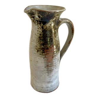 Pichet stoneware vase signed Thierry and Chantal Robert - Sanded on the Loir - 1970