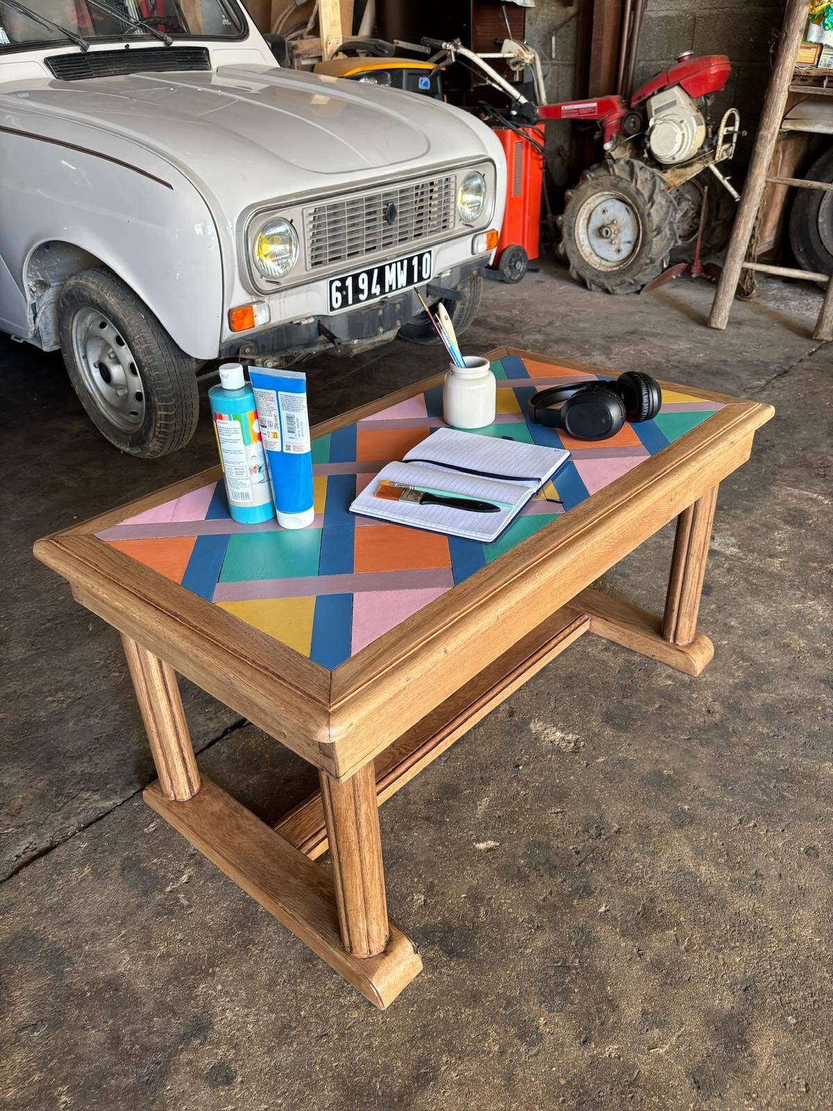 Colourful coffee table