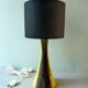 Lamp black and yellow ceramic 70s