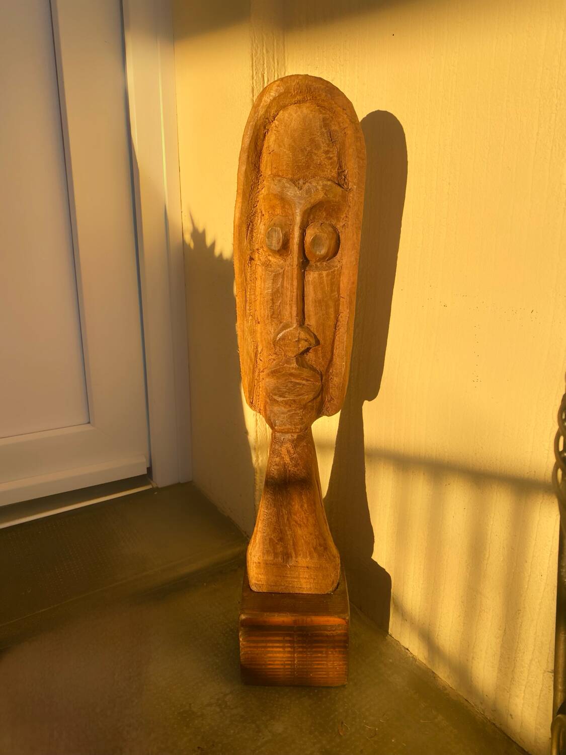 Large ethnic wooden sculpture