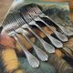 Set of 6 silver metal forks from Christofle