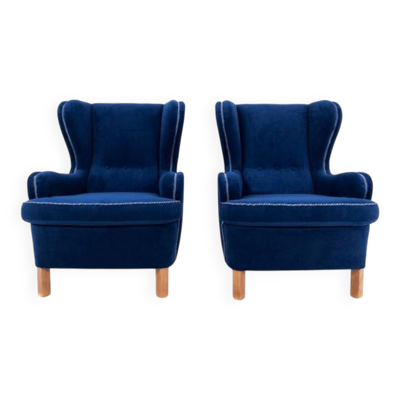 Fauteuils à oreilles, Europe du Nord, milieu du XXe siècle