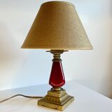 Vintage ceramic and brass lamp