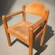 Set of 6 Padova oak chairs with paper cord by Hank Lowenstein, Italy.