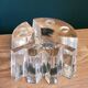 Warmer press paper photophore candle holder LA VIDA glass pressed design