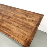 XXL farmhouse table 4 metres in solid pine - 6 legs - 1950s