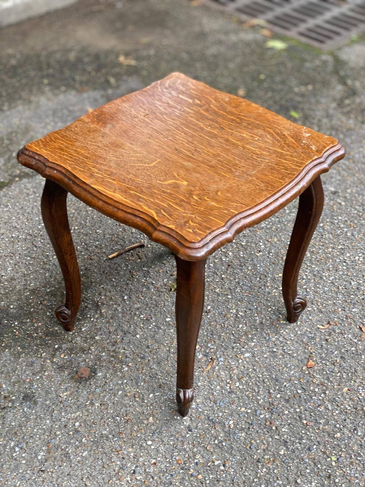 Louis XV square oak coffee table 1900