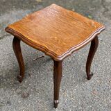 Table basse carrée Louis XV en chêne 1900