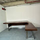Vintage Danish design mid century wood steel Sibast executive desk