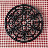 Black cast iron table mat