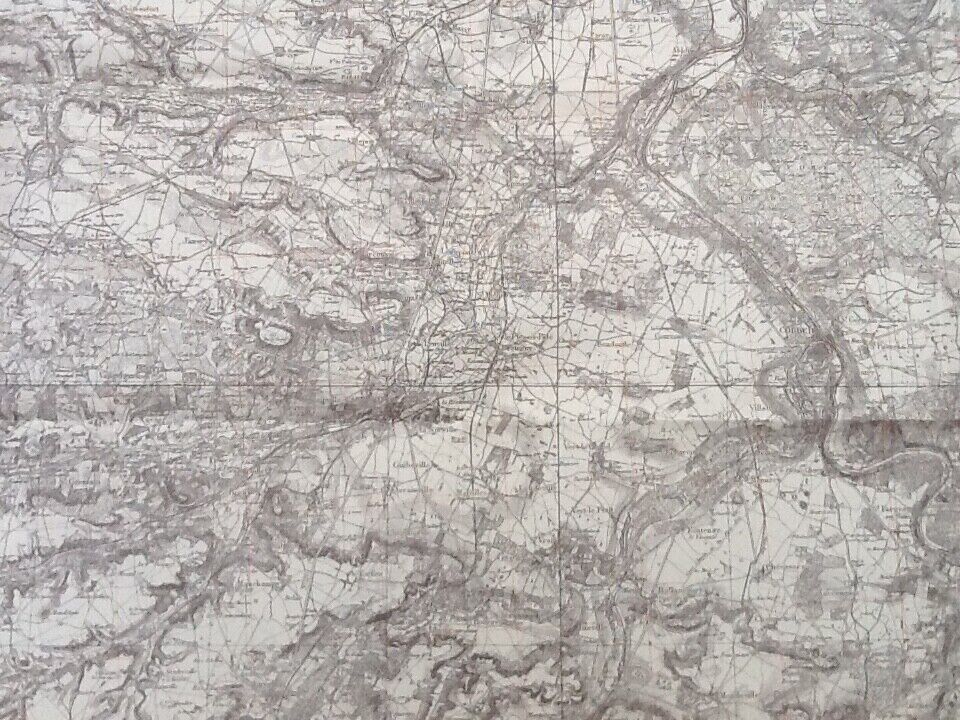 Melun (Seine-et-Marne) Red German Geographical Map : Northern War Zone