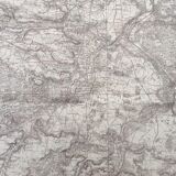 Melun (Seine-et-Marne) Red German Geographical Map : Northern War Zone