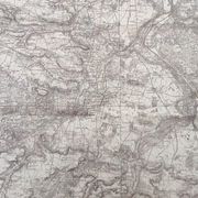 Carte géographique allemande rouge zone nord de guerre  melun seine-et-marne