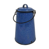 Pot à lait émaillé bleu