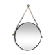 Vintage round steel mirror, Italy, 1970s.