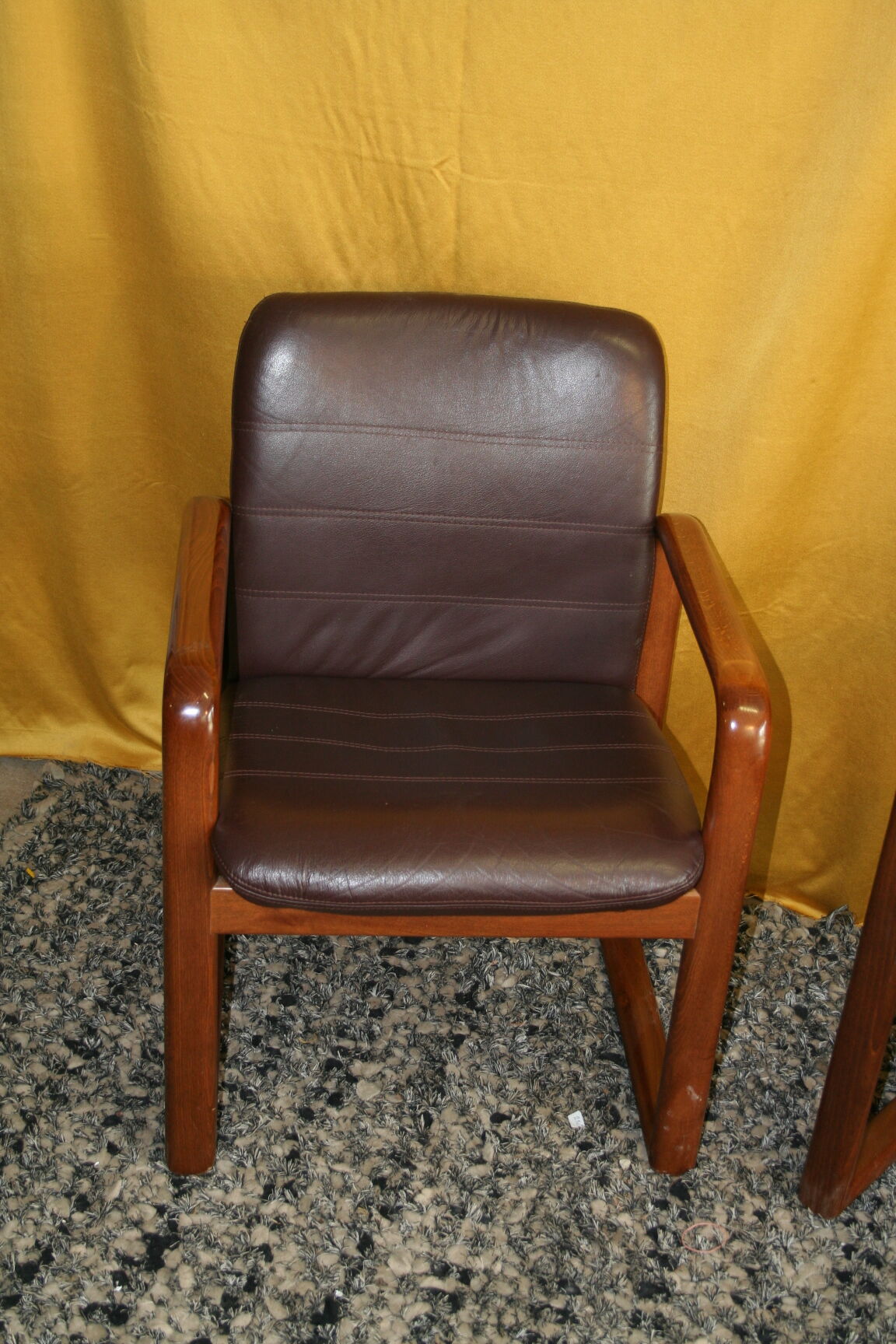Pair of leather armchairs