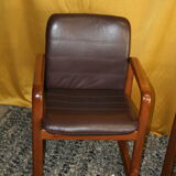 Pair of leather armchairs