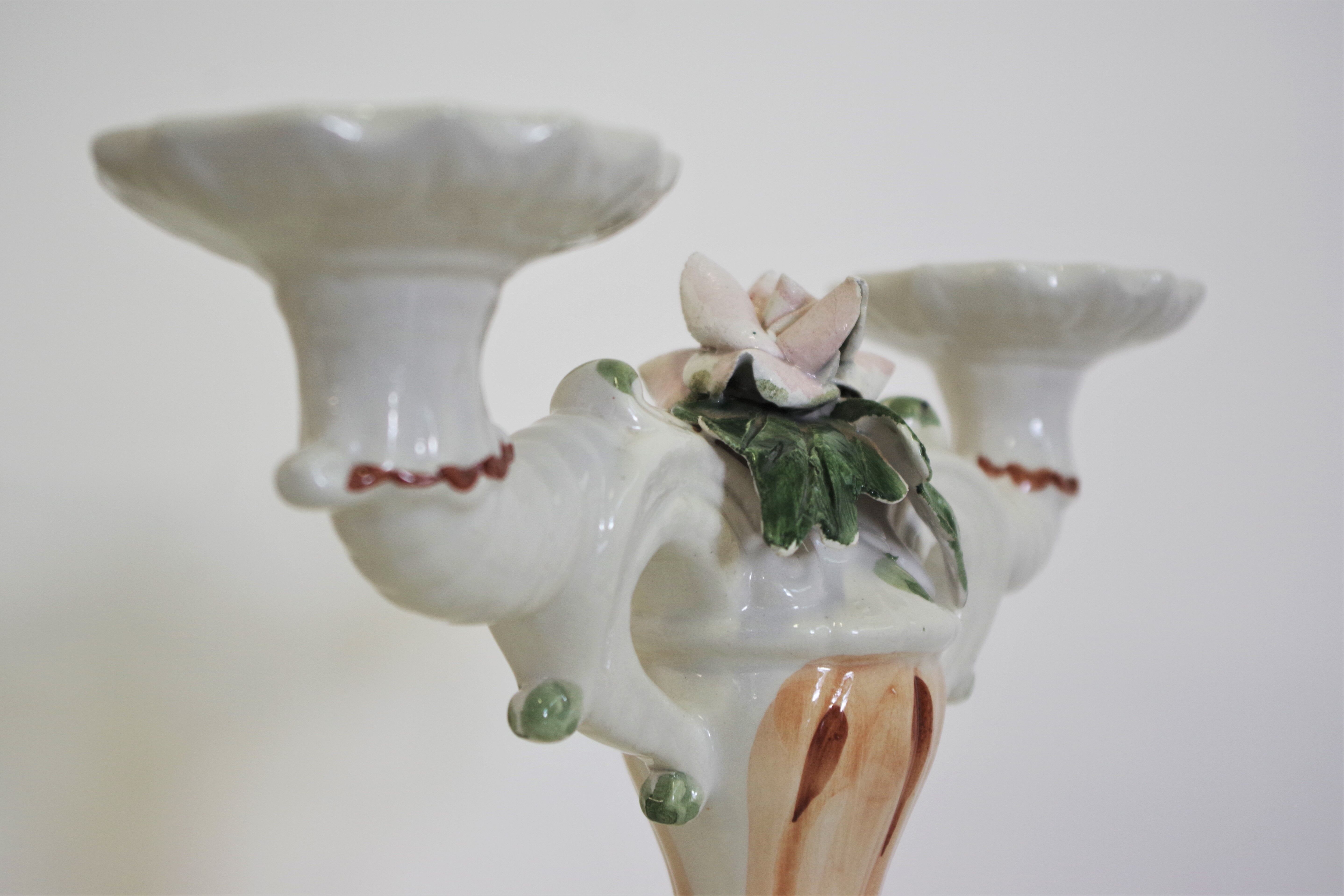 Bassano ceramic candelabra, 1970s, set of 2