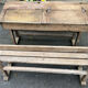 Bureau d’écolier double patiné