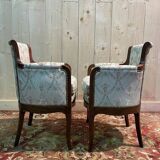 Pair of small Transition style shepherdesses - Louis XV