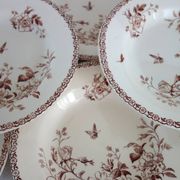 11 deep plates Terre De Fer Gien model Mai circa 1900