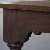 Bureau / Dining table in oak with Danish baroque inspiration and twisted legs, 1900s.