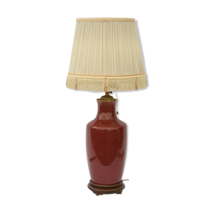 Lampe en céramique rouge