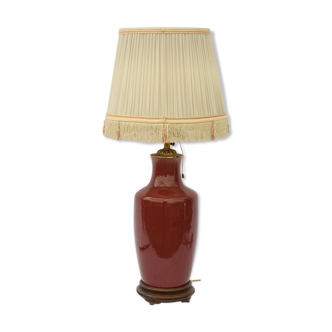 Lampe en céramique rouge