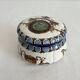 Antique Gien earthenware candy box with Renaissance decor