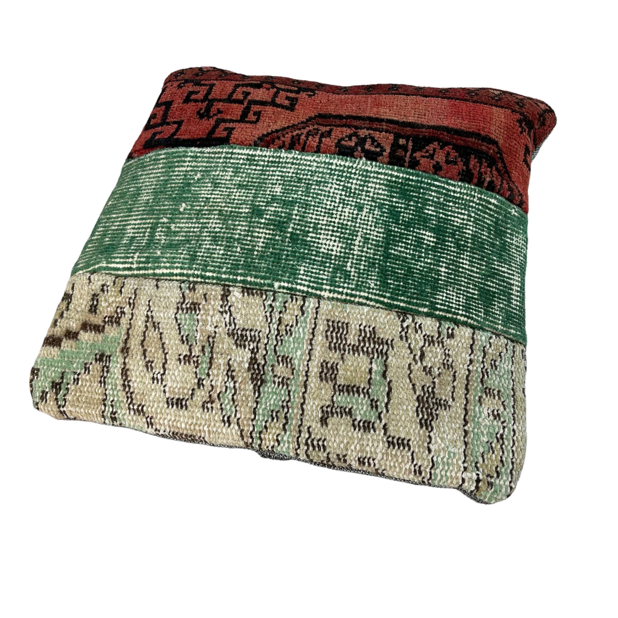 Turkish patchwork rug cushion cover 40x40 cm