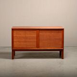 Alf Svensson Norrland Sideboard in Teak and Rattan for Bjästa Möbelfabrik