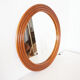 Round mirror in vintage rattan bamboo