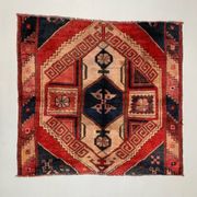Vintage western turkish rug oriental 115x124 cm