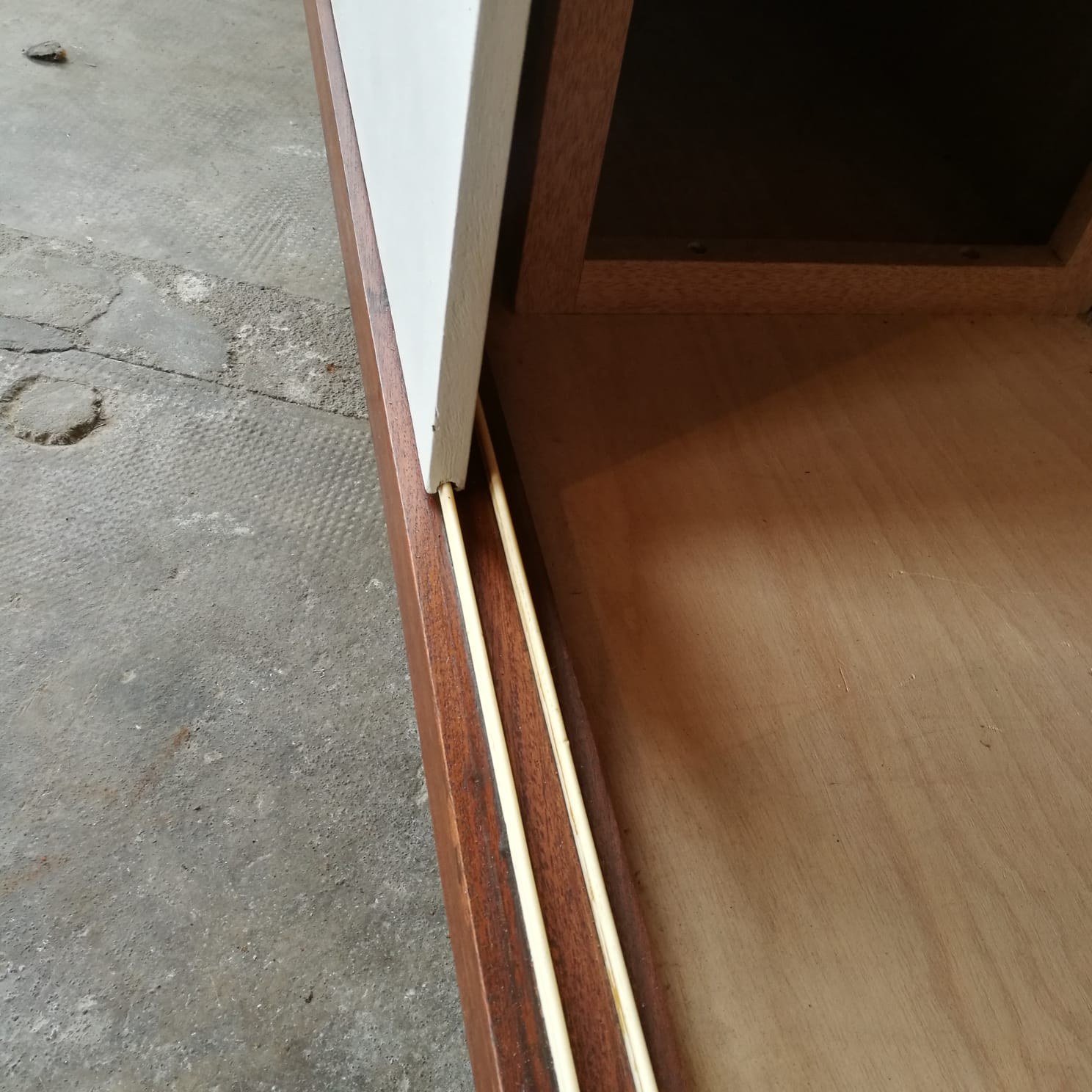 Buffet sliding doors, vintage