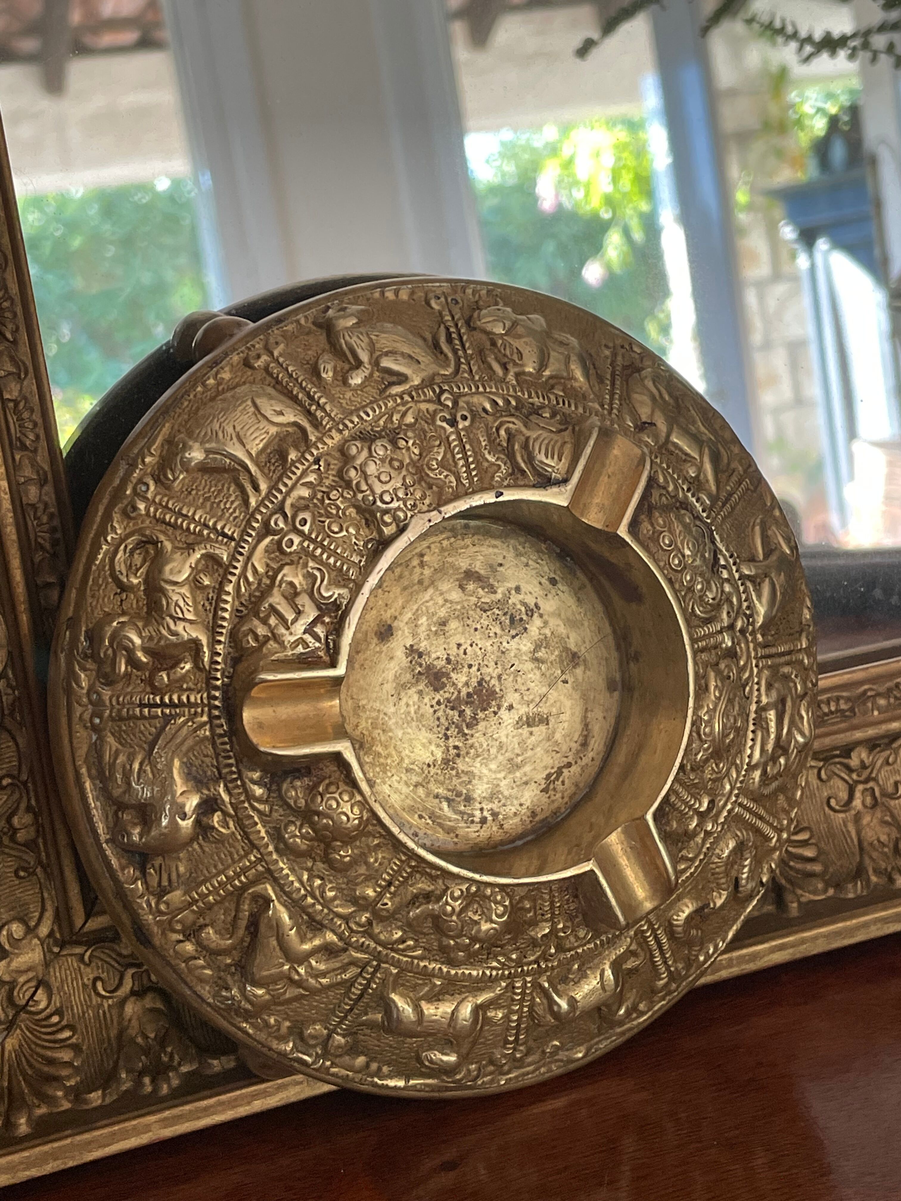 Ashtray in gilded bronze circa 1900