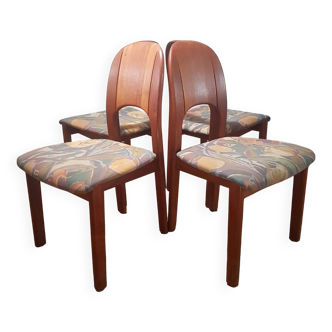 4x Danish dining chairs by Holstebro 1970