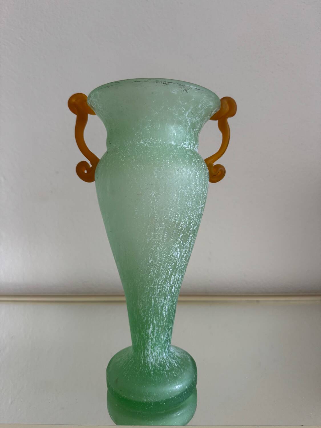 Vase amphore verre de Murano Scavo vintage