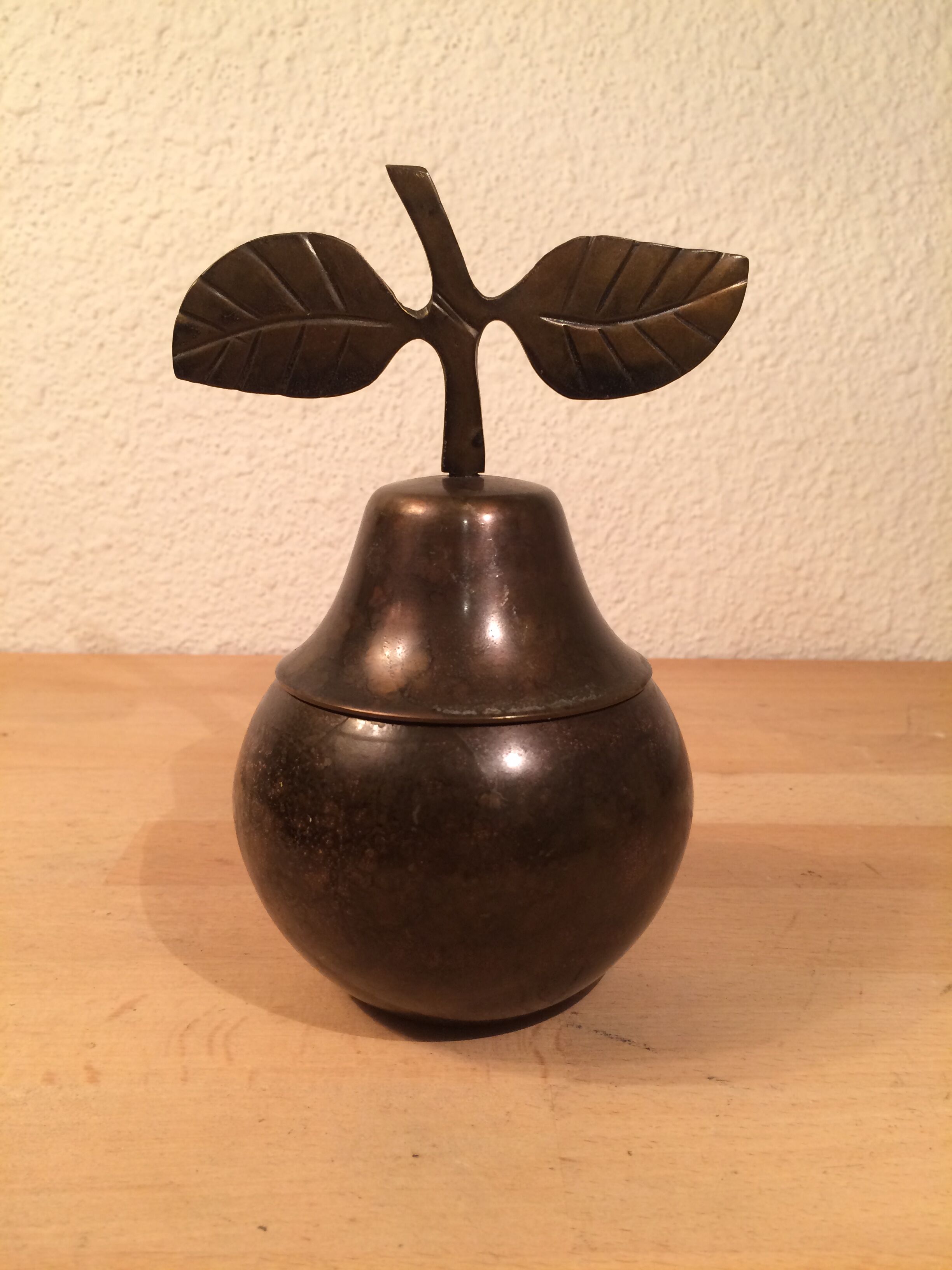 Vintage brass pear box