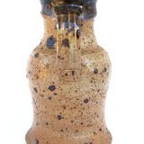 Pichet façon saucière en grès pyrité de Pierre Digan, Puisaye, La Borne 1950