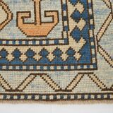 Tapis persan bleu fait main unique 6x11, 188x328Cm